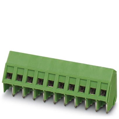 Phoenix Contact PCB Terminal Block; SMKDSP 1.5/ 2; 2 Positions; 17.5A; 400V; #26 - 14; Screw w/ Tension Sleeve Connection; Green